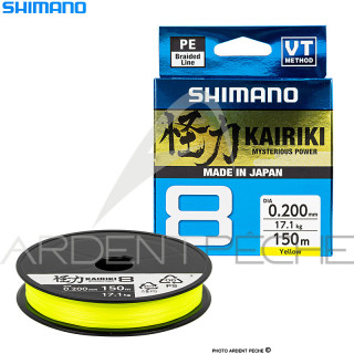 Tresse SHIMANO Kairiki SX8 Jaune 150m