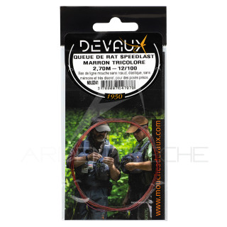 Bas de ligne DEVAUX Queue de rat Speedlast marron tricolore 2,70 m