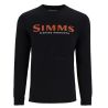 Tee shirt SIMMS Logo Shirt LS Jet Black