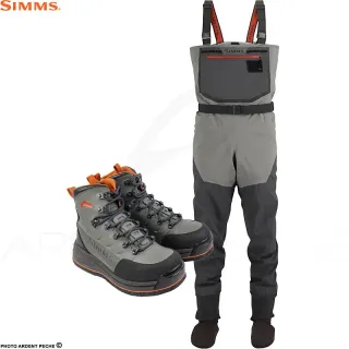 Pack waders SIMMS Freestone Smoke + chaussures feutres